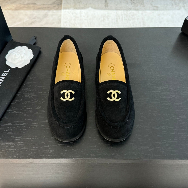 Ch*el leather shoes